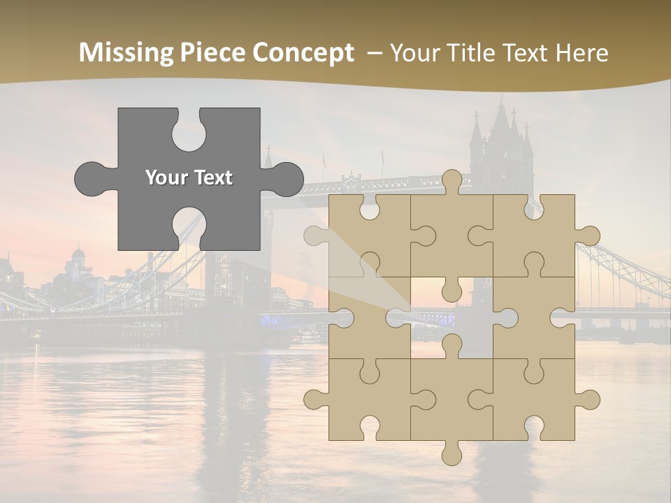 A Bridge Over A Body Of Water With A Sunset In The Background PowerPoint Template