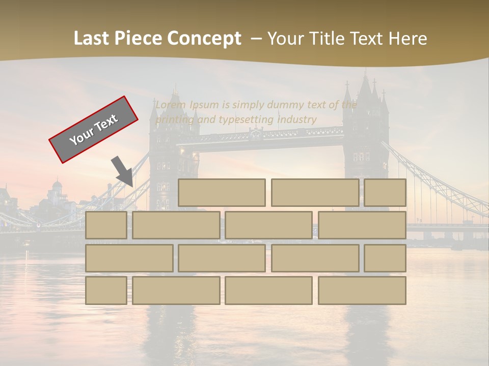 A Bridge Over A Body Of Water With A Sunset In The Background PowerPoint Template