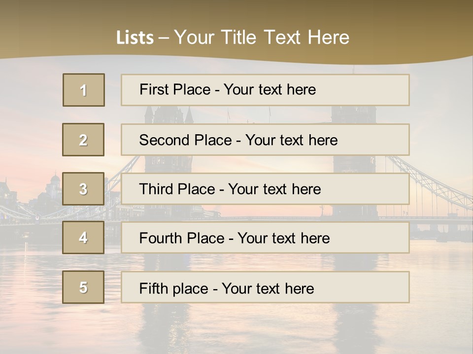 A Bridge Over A Body Of Water With A Sunset In The Background PowerPoint Template