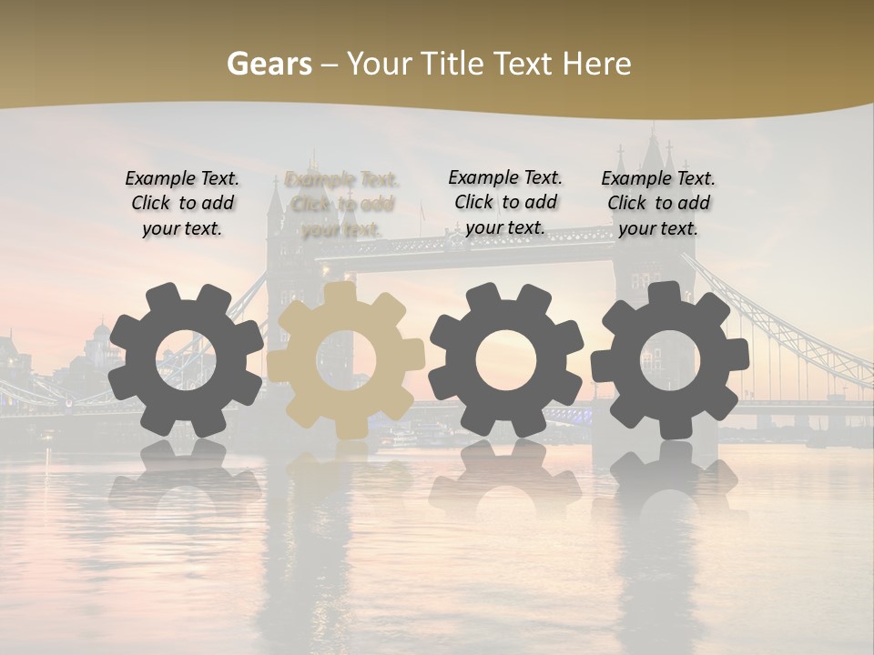 A Bridge Over A Body Of Water With A Sunset In The Background PowerPoint Template