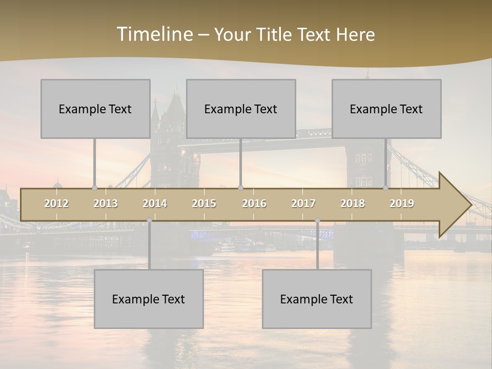 A Bridge Over A Body Of Water With A Sunset In The Background PowerPoint Template
