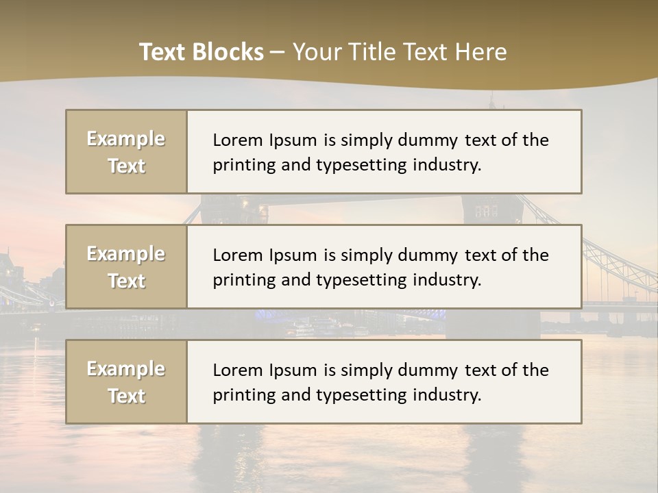 A Bridge Over A Body Of Water With A Sunset In The Background PowerPoint Template