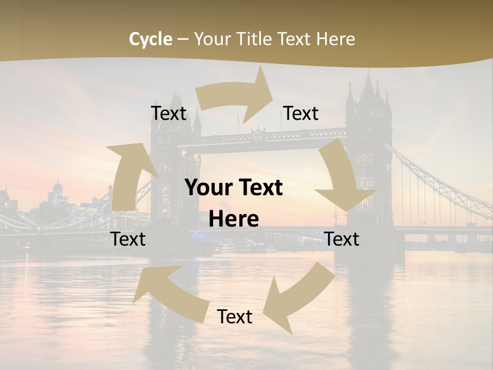 A Bridge Over A Body Of Water With A Sunset In The Background PowerPoint Template