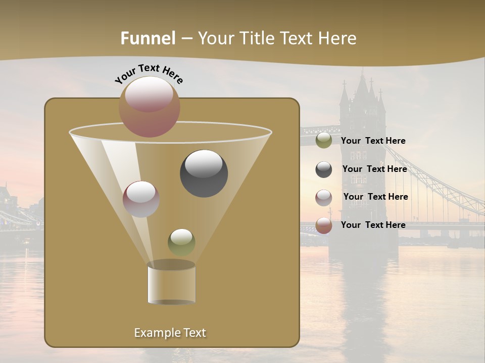 A Bridge Over A Body Of Water With A Sunset In The Background PowerPoint Template