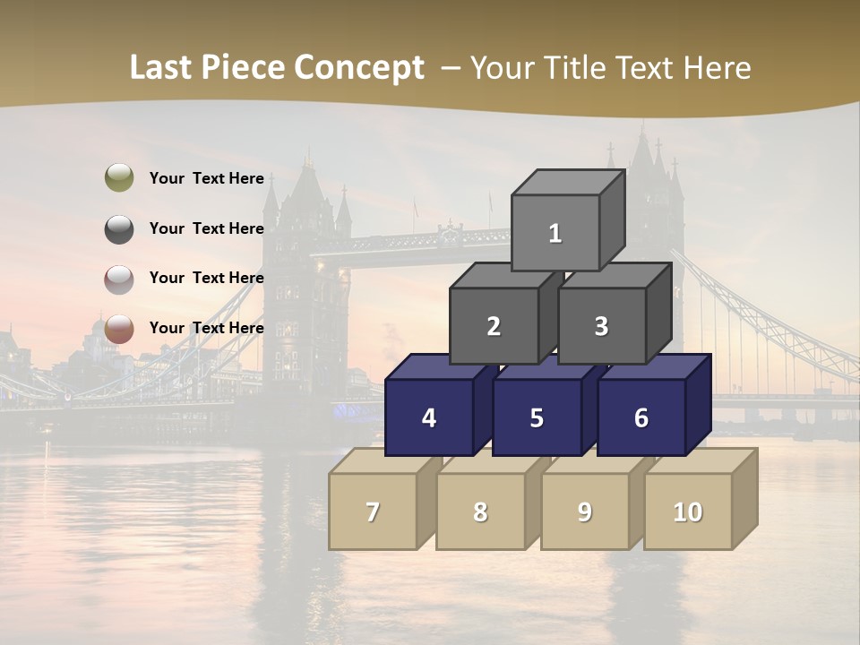 A Bridge Over A Body Of Water With A Sunset In The Background PowerPoint Template