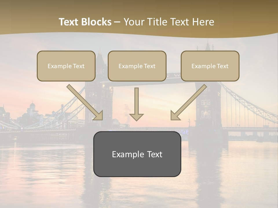 A Bridge Over A Body Of Water With A Sunset In The Background PowerPoint Template