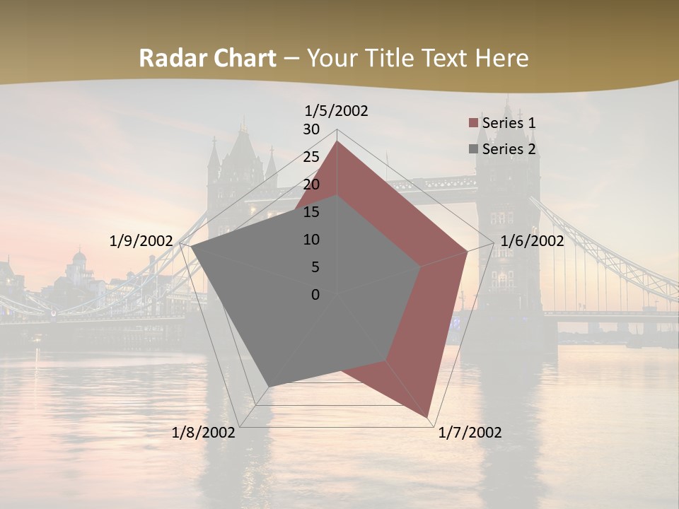 A Bridge Over A Body Of Water With A Sunset In The Background PowerPoint Template