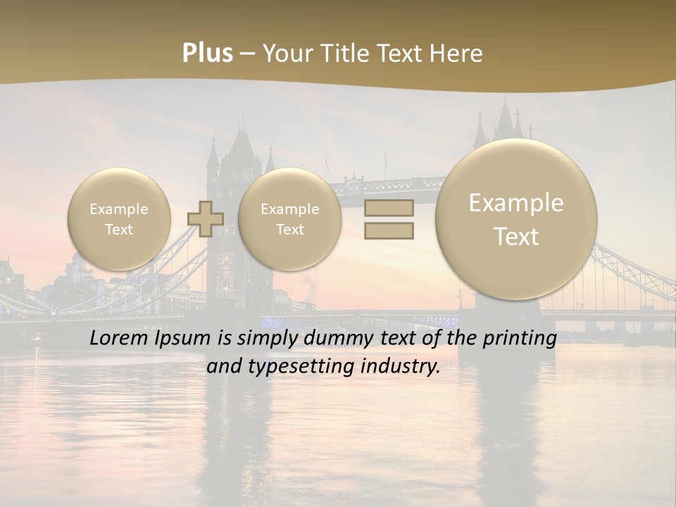 A Bridge Over A Body Of Water With A Sunset In The Background PowerPoint Template