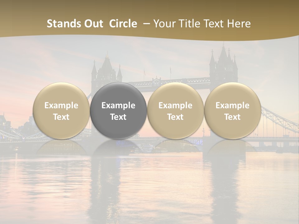 A Bridge Over A Body Of Water With A Sunset In The Background PowerPoint Template