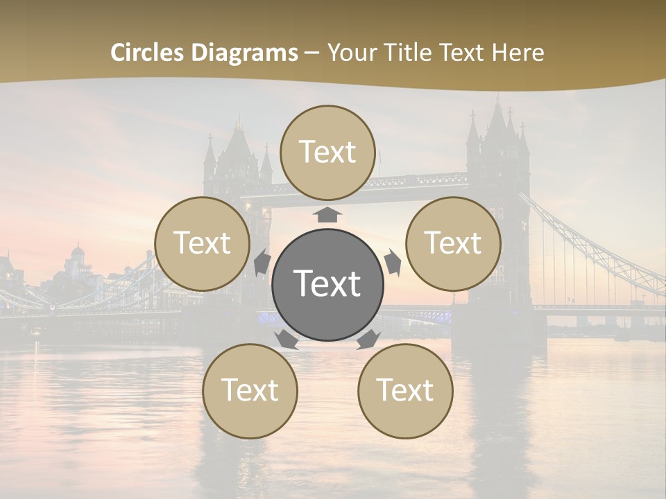 A Bridge Over A Body Of Water With A Sunset In The Background PowerPoint Template