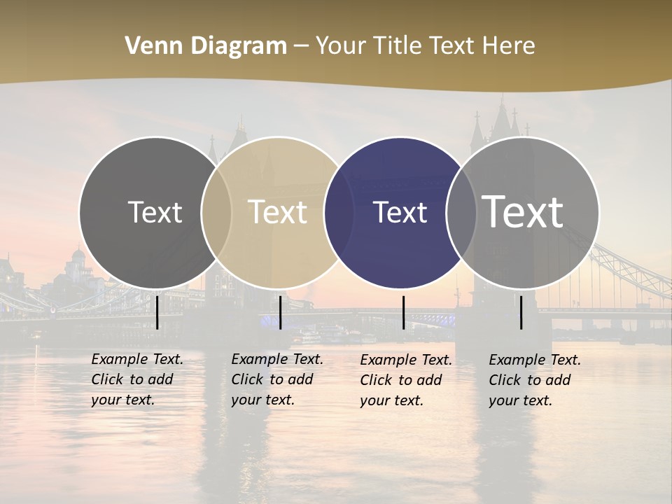 A Bridge Over A Body Of Water With A Sunset In The Background PowerPoint Template