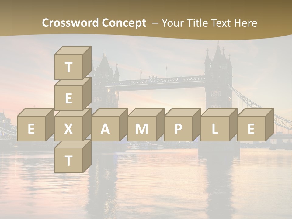 A Bridge Over A Body Of Water With A Sunset In The Background PowerPoint Template