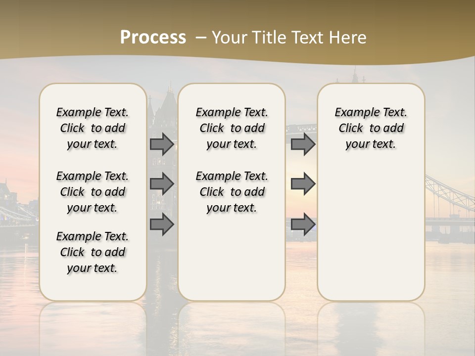 A Bridge Over A Body Of Water With A Sunset In The Background PowerPoint Template