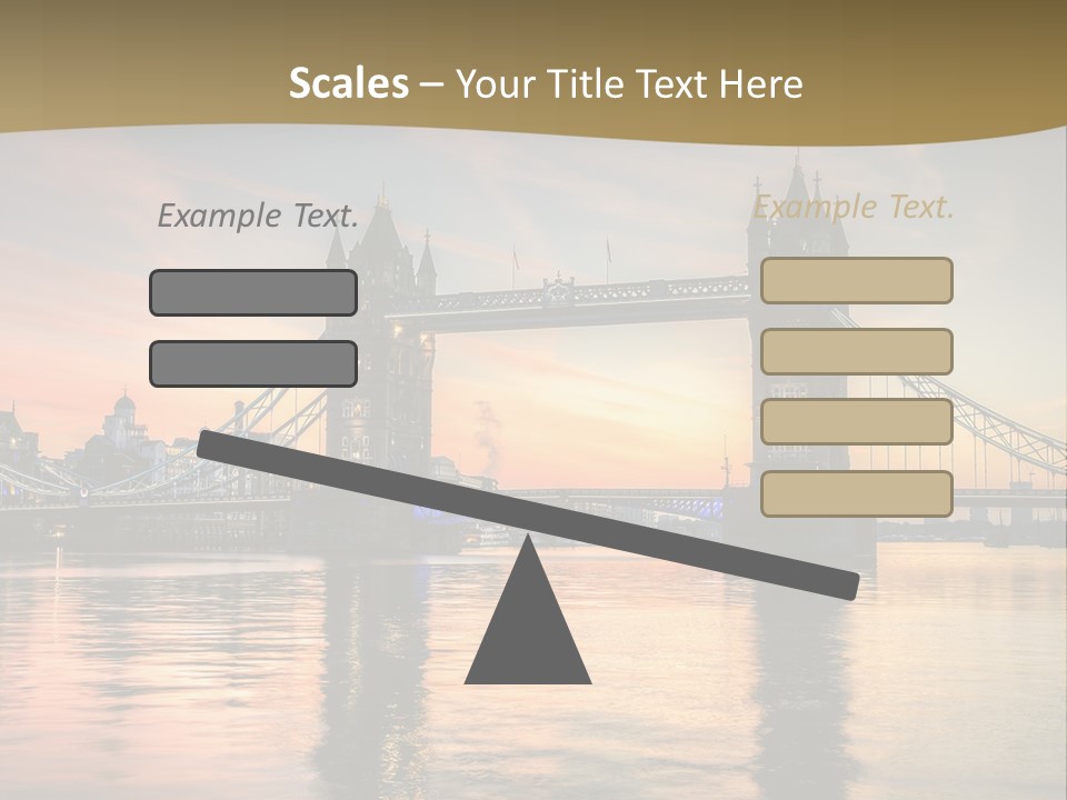 A Bridge Over A Body Of Water With A Sunset In The Background PowerPoint Template