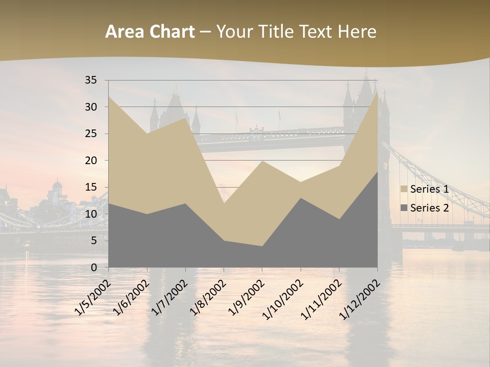 A Bridge Over A Body Of Water With A Sunset In The Background PowerPoint Template