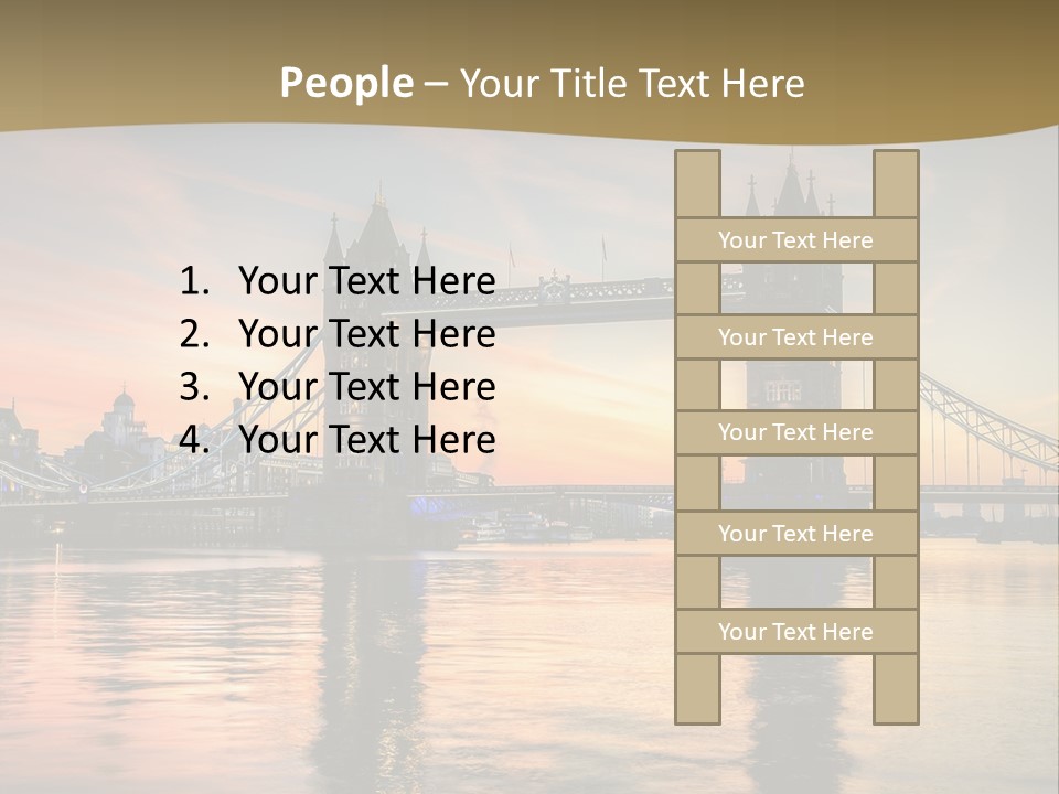 A Bridge Over A Body Of Water With A Sunset In The Background PowerPoint Template