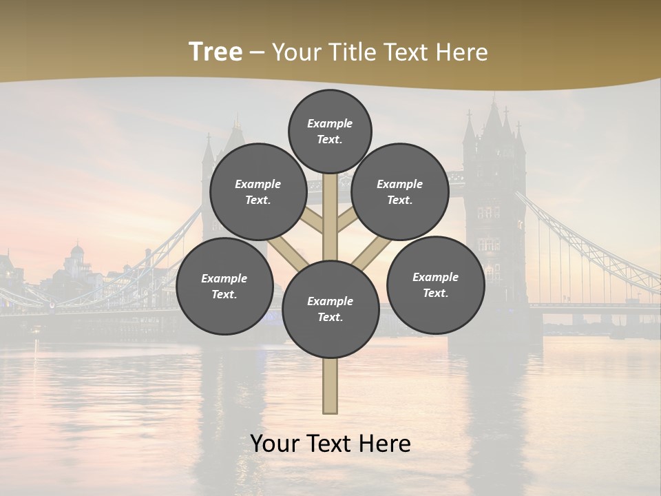 A Bridge Over A Body Of Water With A Sunset In The Background PowerPoint Template