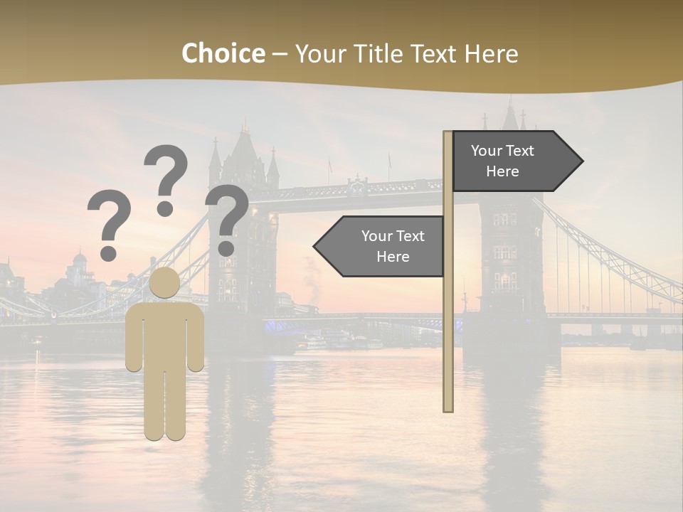 A Bridge Over A Body Of Water With A Sunset In The Background PowerPoint Template