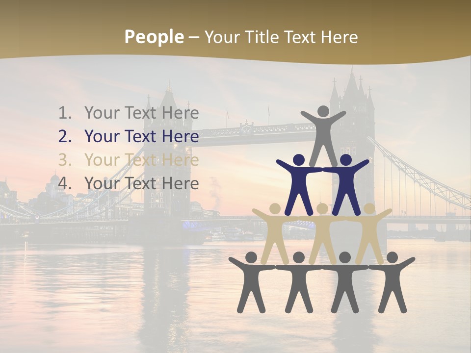 A Bridge Over A Body Of Water With A Sunset In The Background PowerPoint Template