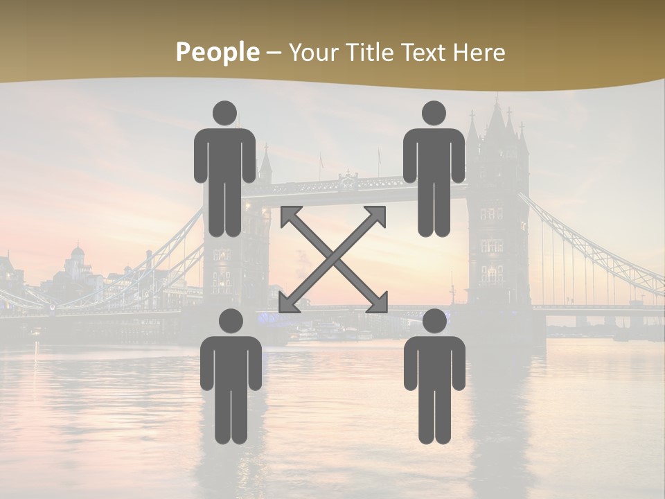 A Bridge Over A Body Of Water With A Sunset In The Background PowerPoint Template