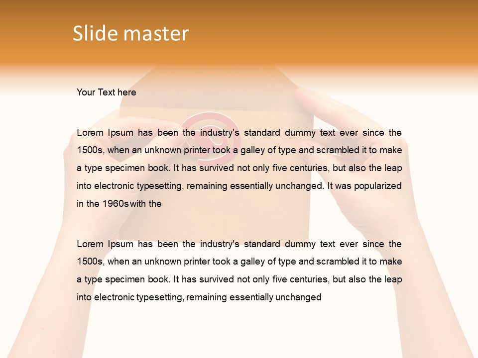 A Person Holding A Piece Of Paper With A Magnet On It PowerPoint Template