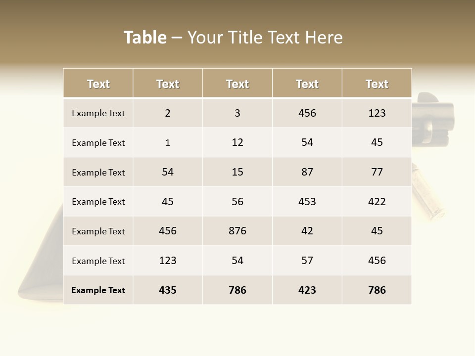 A Gun With Bullet Shells On A White Background PowerPoint Template