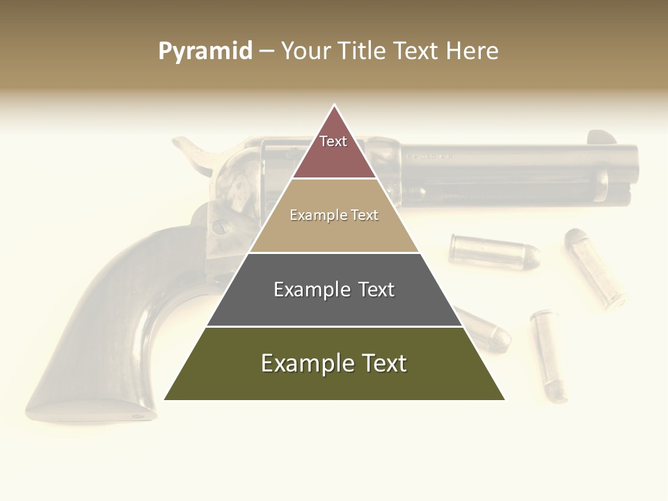 A Gun With Bullet Shells On A White Background PowerPoint Template