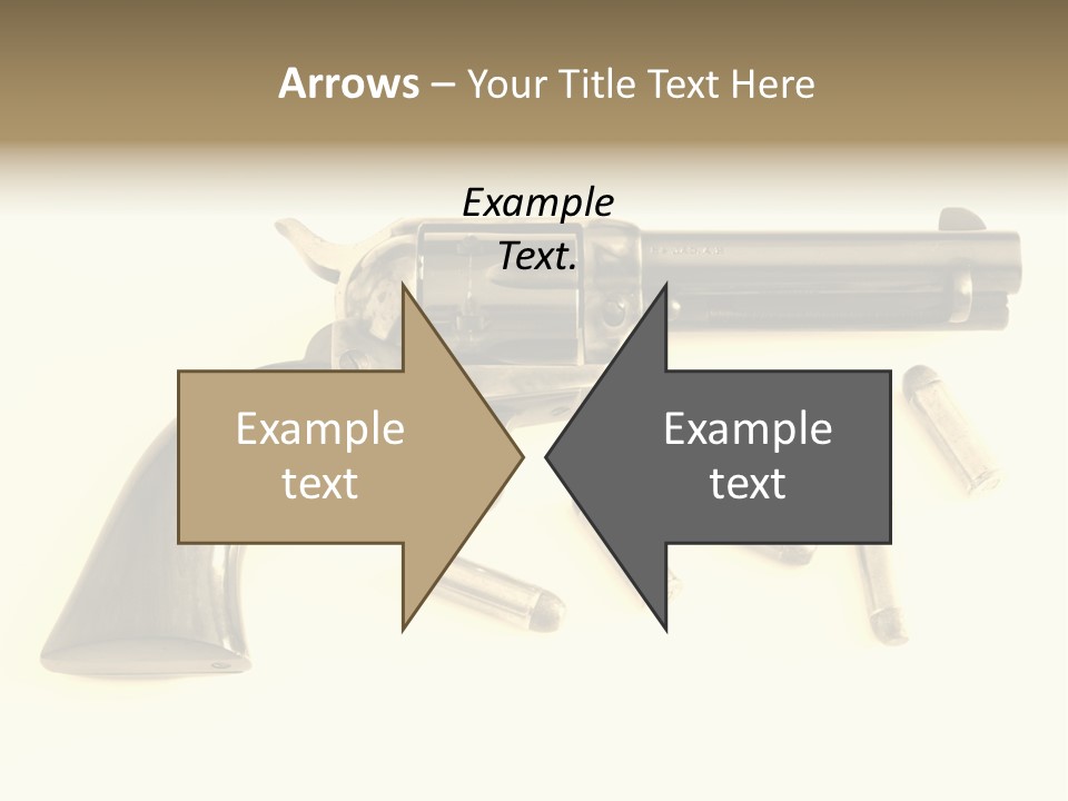 A Gun With Bullet Shells On A White Background PowerPoint Template