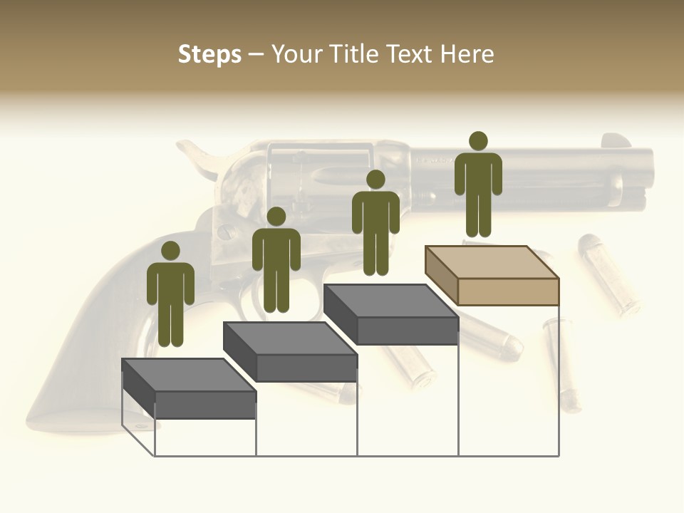 A Gun With Bullet Shells On A White Background PowerPoint Template