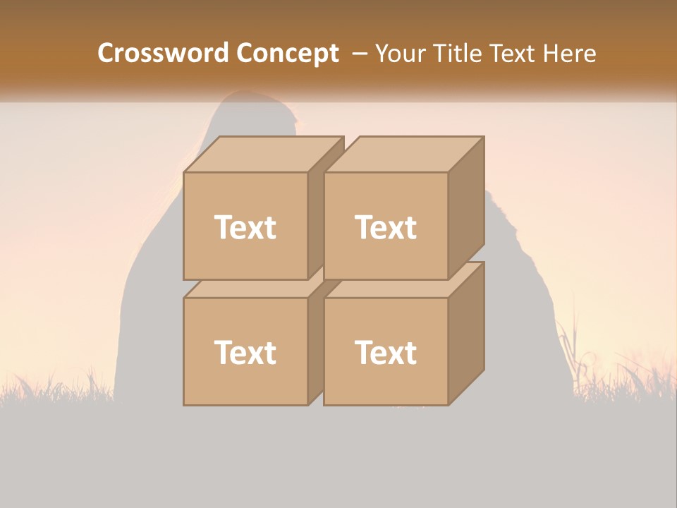 A Woman Sitting Next To A Dog On Top Of A Field PowerPoint Template