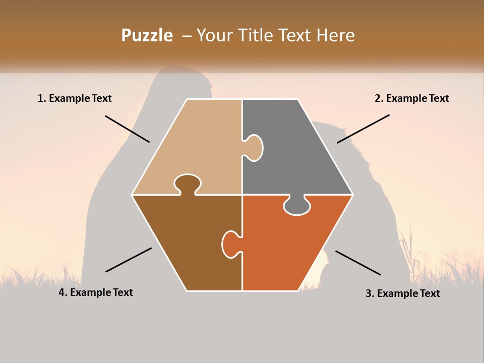 A Woman Sitting Next To A Dog On Top Of A Field PowerPoint Template