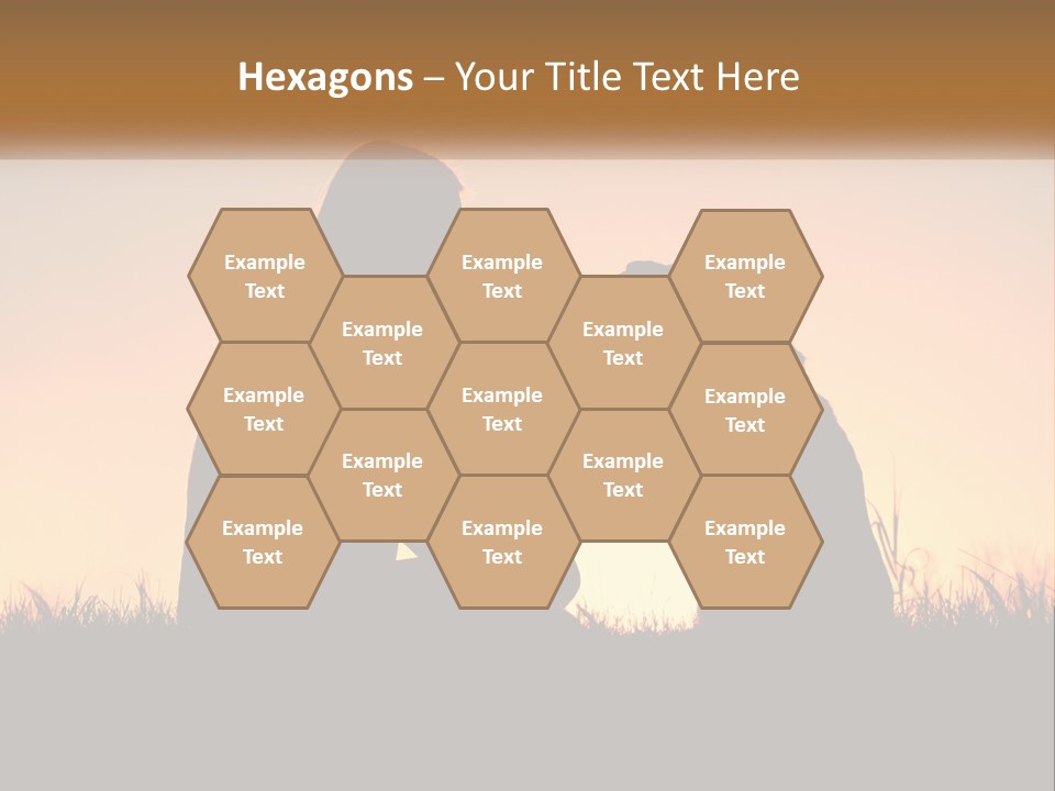 A Woman Sitting Next To A Dog On Top Of A Field PowerPoint Template