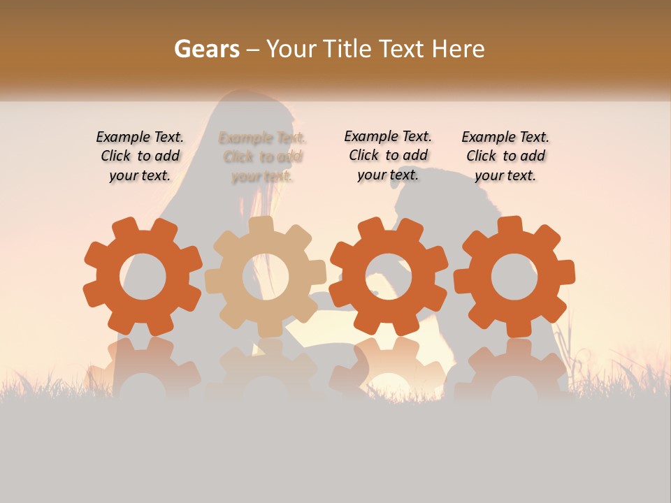 A Woman Sitting Next To A Dog On Top Of A Field PowerPoint Template