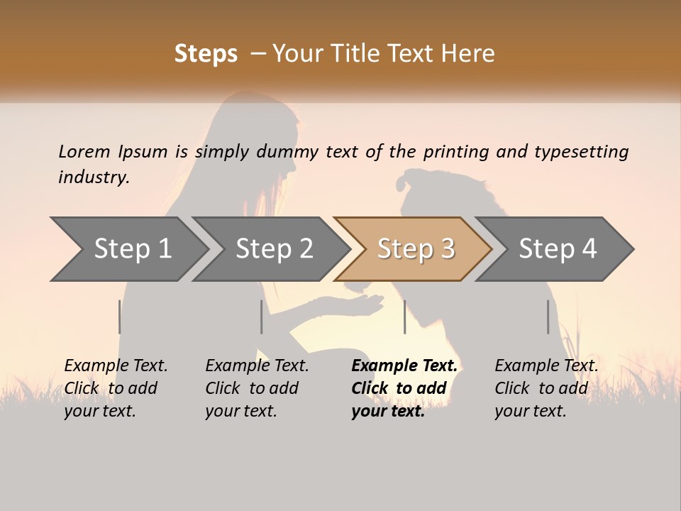 A Woman Sitting Next To A Dog On Top Of A Field PowerPoint Template