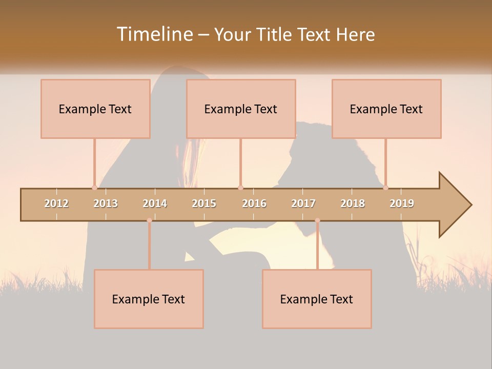 A Woman Sitting Next To A Dog On Top Of A Field PowerPoint Template