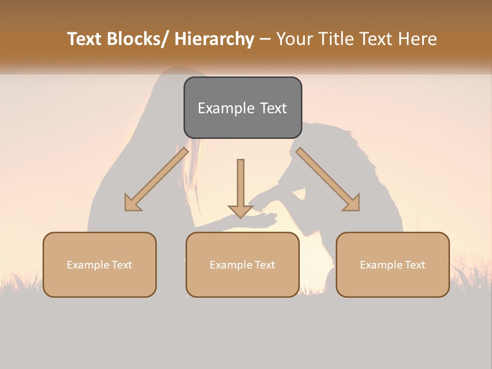 A Woman Sitting Next To A Dog On Top Of A Field PowerPoint Template