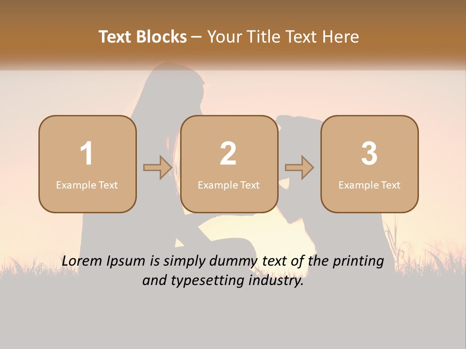 A Woman Sitting Next To A Dog On Top Of A Field PowerPoint Template