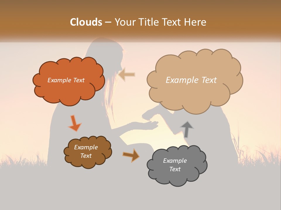 A Woman Sitting Next To A Dog On Top Of A Field PowerPoint Template