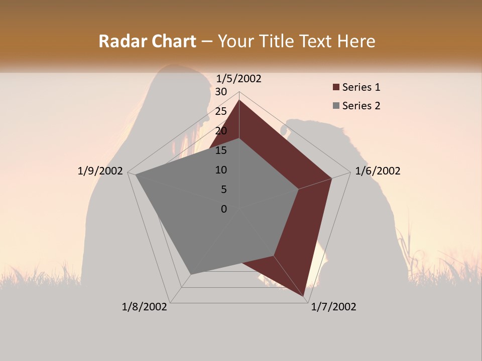 A Woman Sitting Next To A Dog On Top Of A Field PowerPoint Template