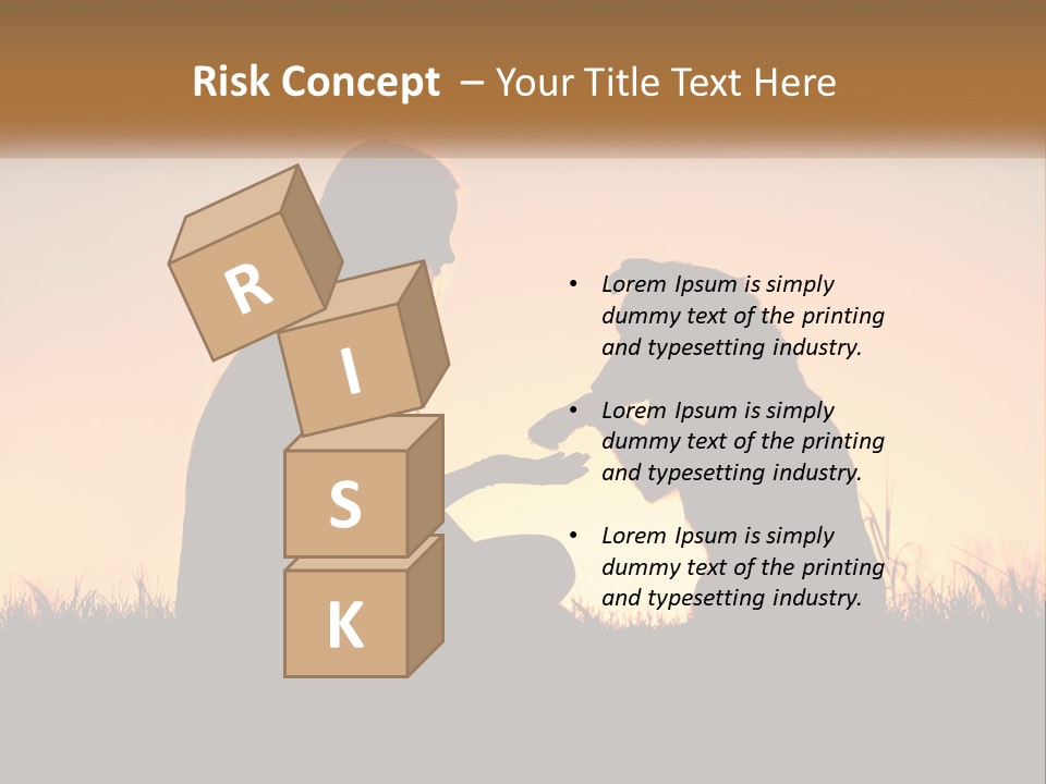 A Woman Sitting Next To A Dog On Top Of A Field PowerPoint Template