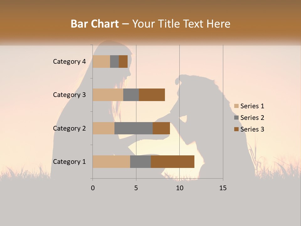 A Woman Sitting Next To A Dog On Top Of A Field PowerPoint Template