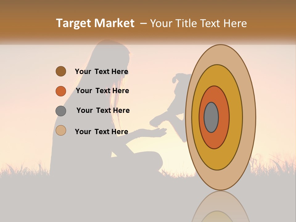 A Woman Sitting Next To A Dog On Top Of A Field PowerPoint Template