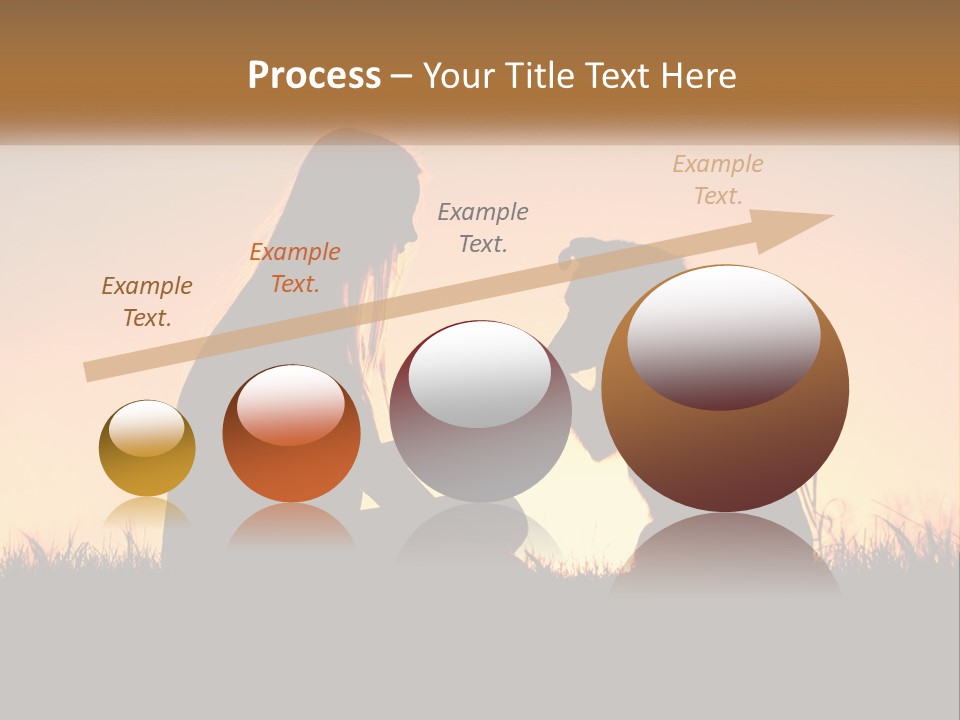 A Woman Sitting Next To A Dog On Top Of A Field PowerPoint Template