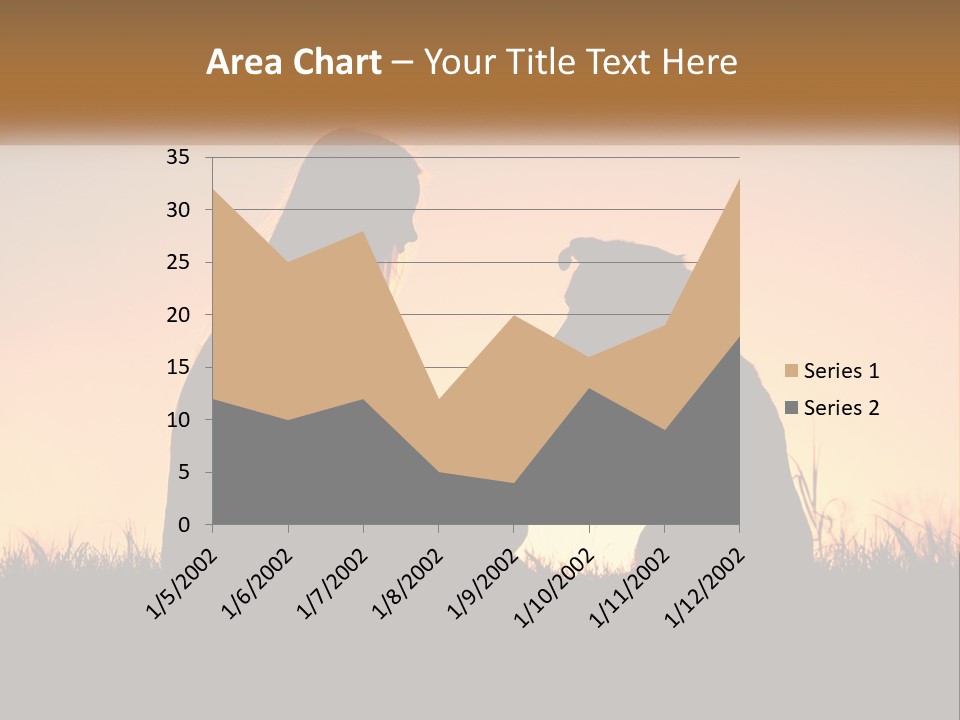 A Woman Sitting Next To A Dog On Top Of A Field PowerPoint Template
