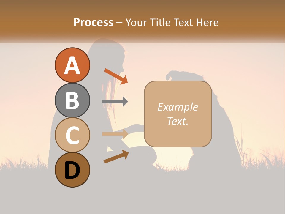 A Woman Sitting Next To A Dog On Top Of A Field PowerPoint Template