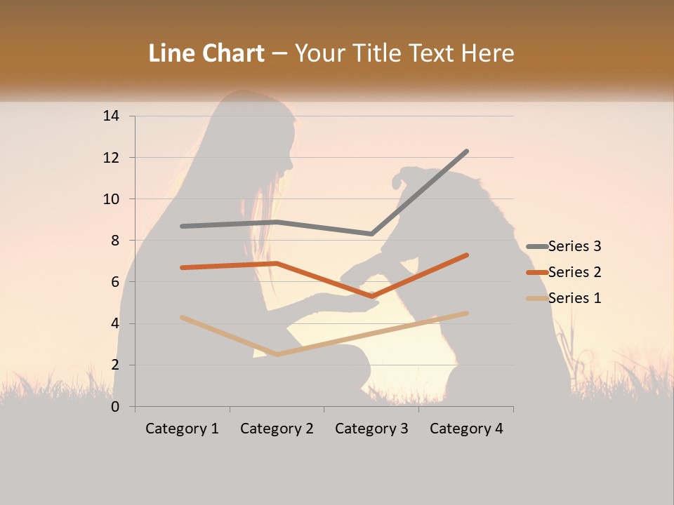 A Woman Sitting Next To A Dog On Top Of A Field PowerPoint Template