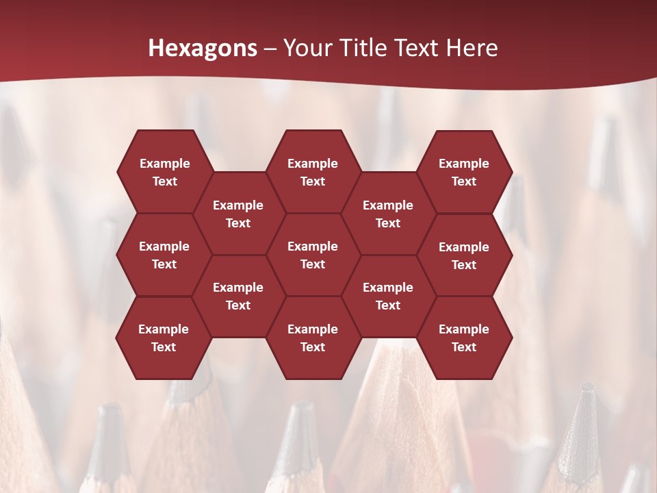 A Group Of Pencils With A Red Background PowerPoint Template
