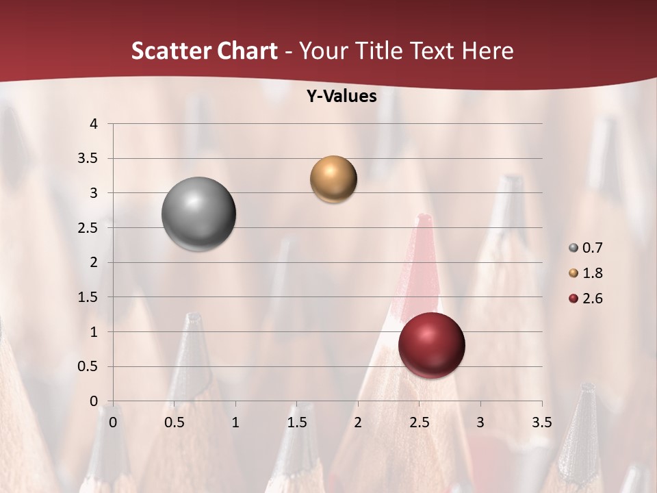 A Group Of Pencils With A Red Background PowerPoint Template