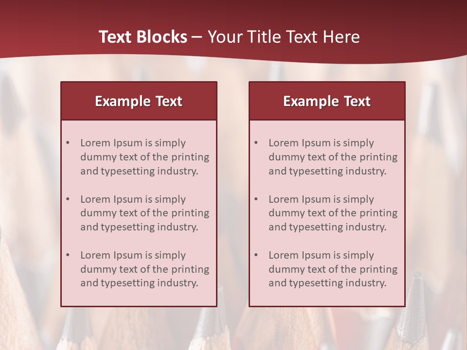 A Group Of Pencils With A Red Background PowerPoint Template