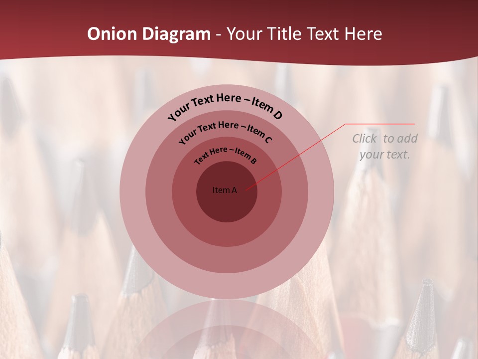 A Group Of Pencils With A Red Background PowerPoint Template